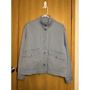 ELLIOT LAUREN Thick Cotton Jacket Snap Button Sz 8 Casual Preppy Professional